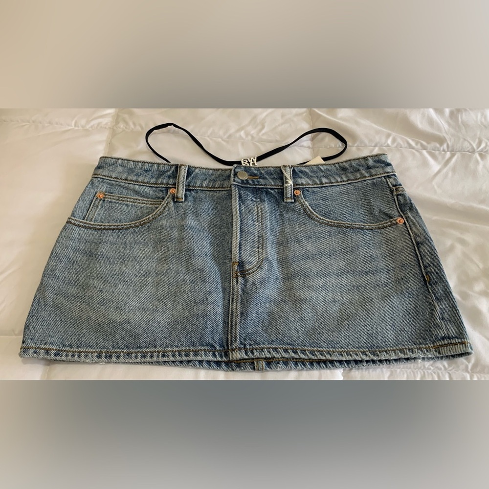 Alexander Wang Light Blue Denim Mini Skirt